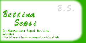 bettina sepsi business card